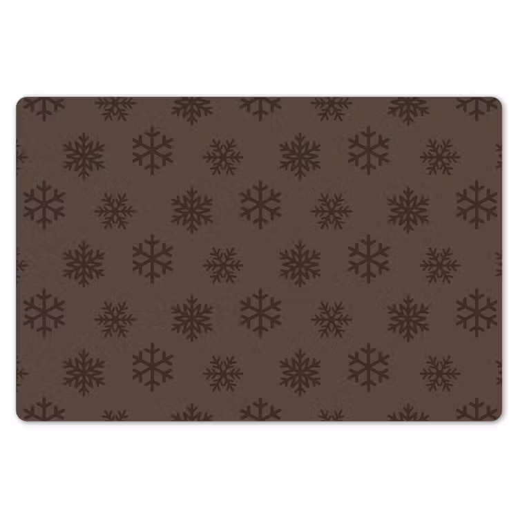 Placemat - 6 stuks - Sneeuwvlok - Kerst - Bruin — 7