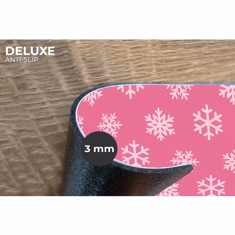 Placemat - 6 stuks - Sneeuwvlok - Kerst - Roze — 4