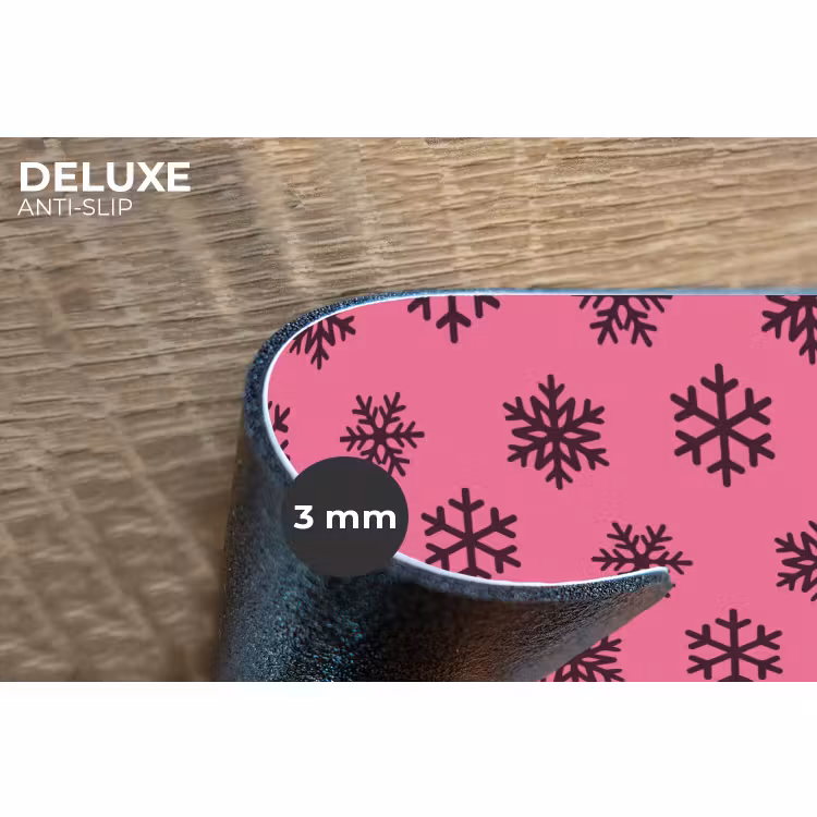 Placemat - 6 stuks - Sneeuwvlok - Paars - Roze - Kerst — 4
