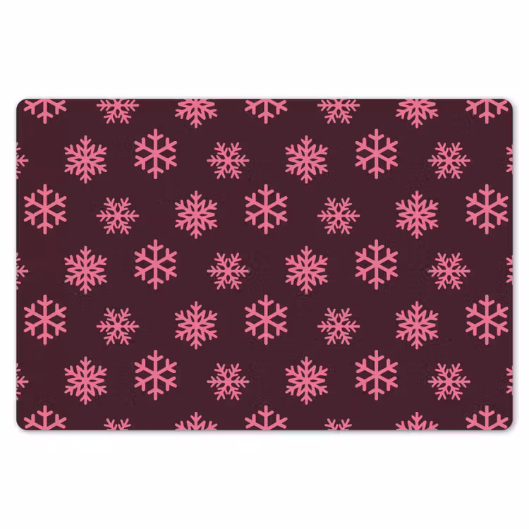 Placemat - 6 stuks - Sneeuwvlok - Roze - Paars - Kerst — 7