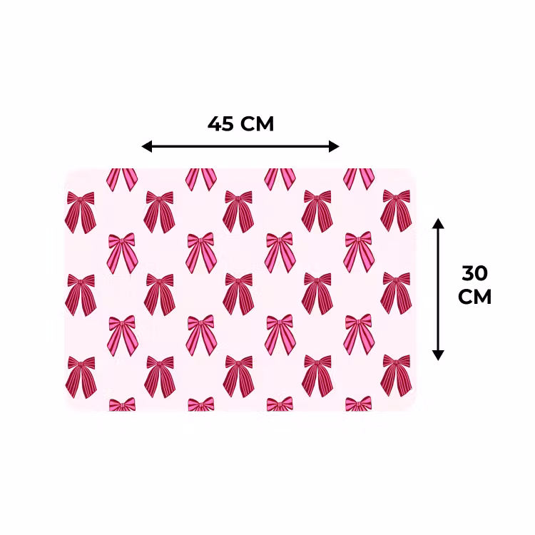 Placemat - 6 stuks - Strikken - Kerst - Roze — 3