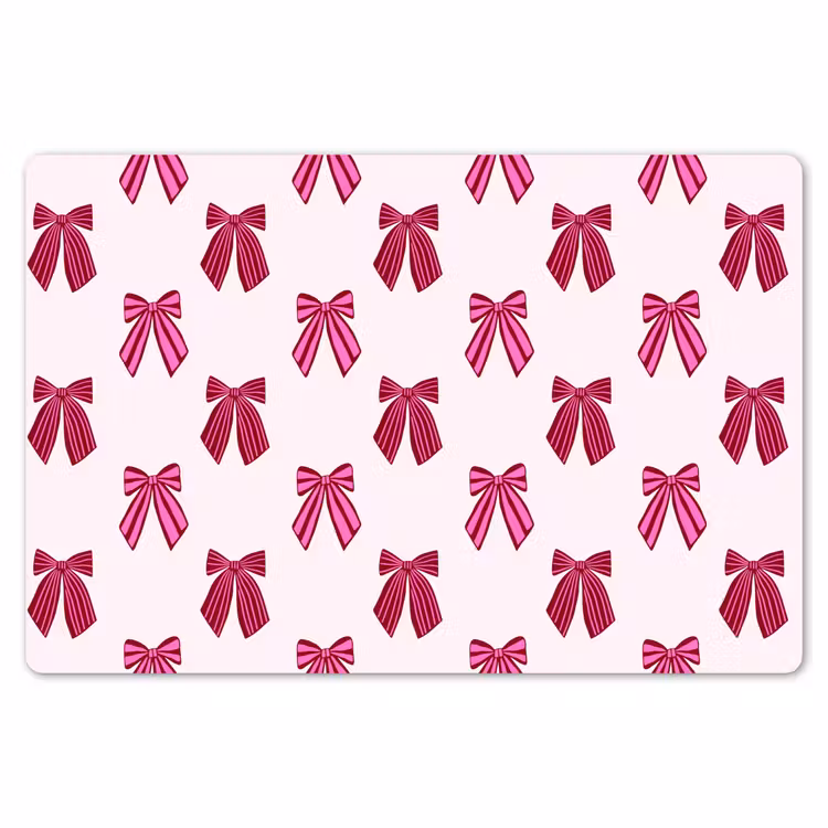 Placemat - 6 stuks - Strikken - Kerst - Roze — 7