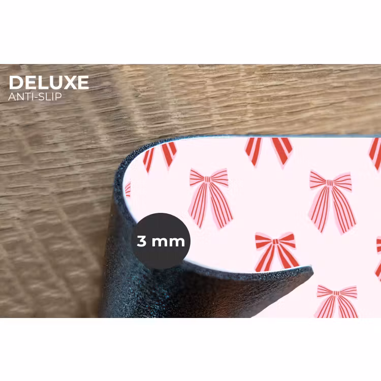 Placemat - 6 stuks - Strikken - Kerst - Roze - Rood — 4