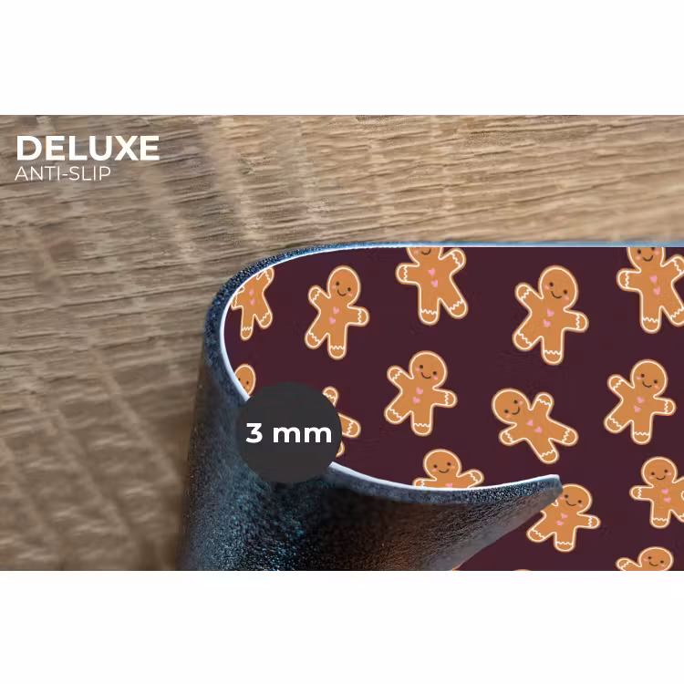 Placemat - 6 stuks - Burgudy - Peperkoek - Kerst — 4