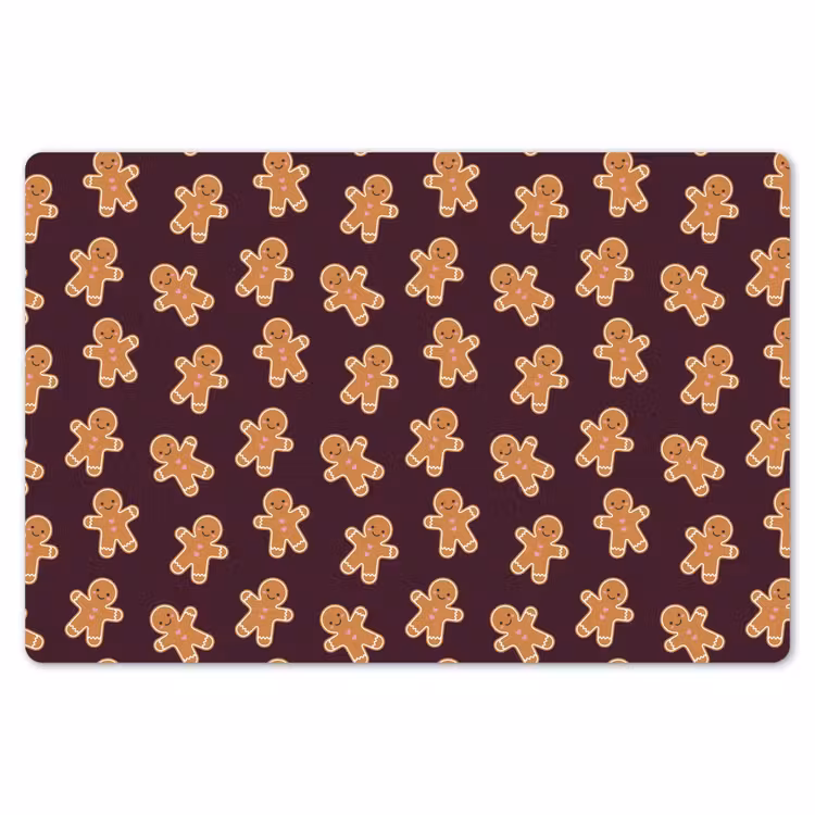 Placemat - 6 stuks - Burgudy - Peperkoek - Kerst — 7