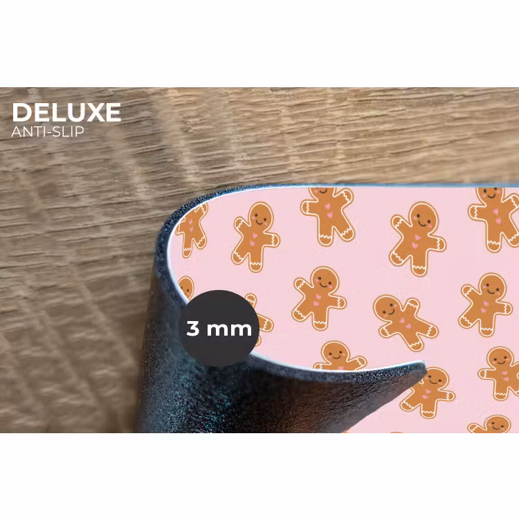 Placemat - 6 stuks - Peperkoek - Bruin - Roze - Kerst — 4