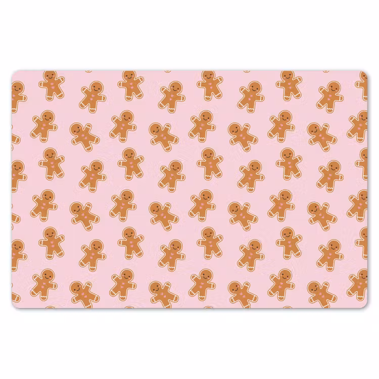 Placemat - 6 stuks - Peperkoek - Bruin - Roze - Kerst — 7