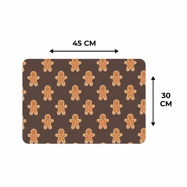 Placemat - 6 stuks - Peperkoek - Kerst - Bruin — 3