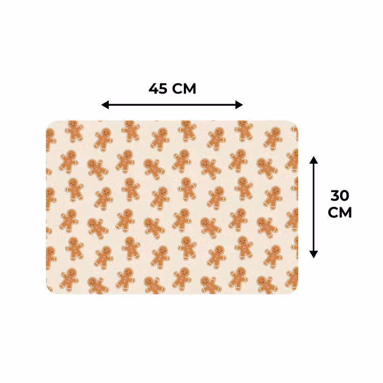 Placemat - 6 stuks - Peperkoek - Kerst - Crème — 3