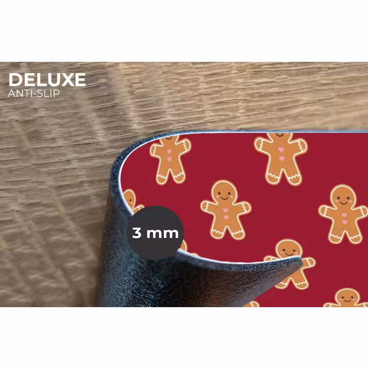 Placemat - 6 stuks - Peperkoek - Kerst - Rood — 4