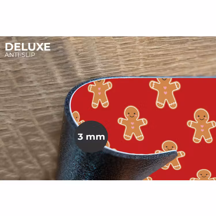 Placemat - 6 stuks - Peperkoek - Kerst - Rood — 4