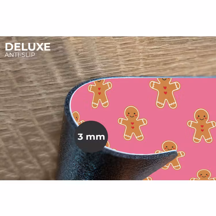 Placemat - 6 stuks - Peperkoek - Kerst - Roze - Bruin — 4