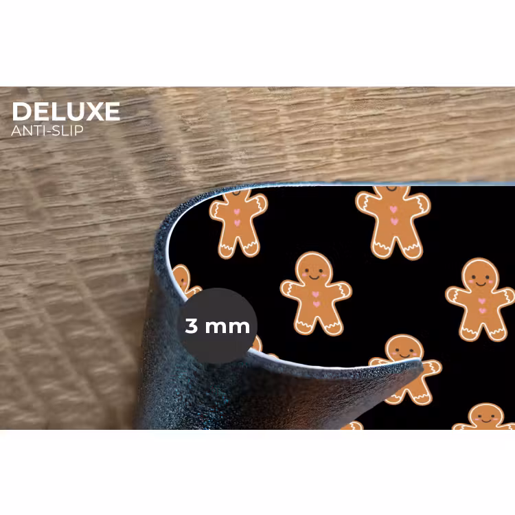 Placemat - 6 stuks - Peperkoek - Kerst - Zwart — 4