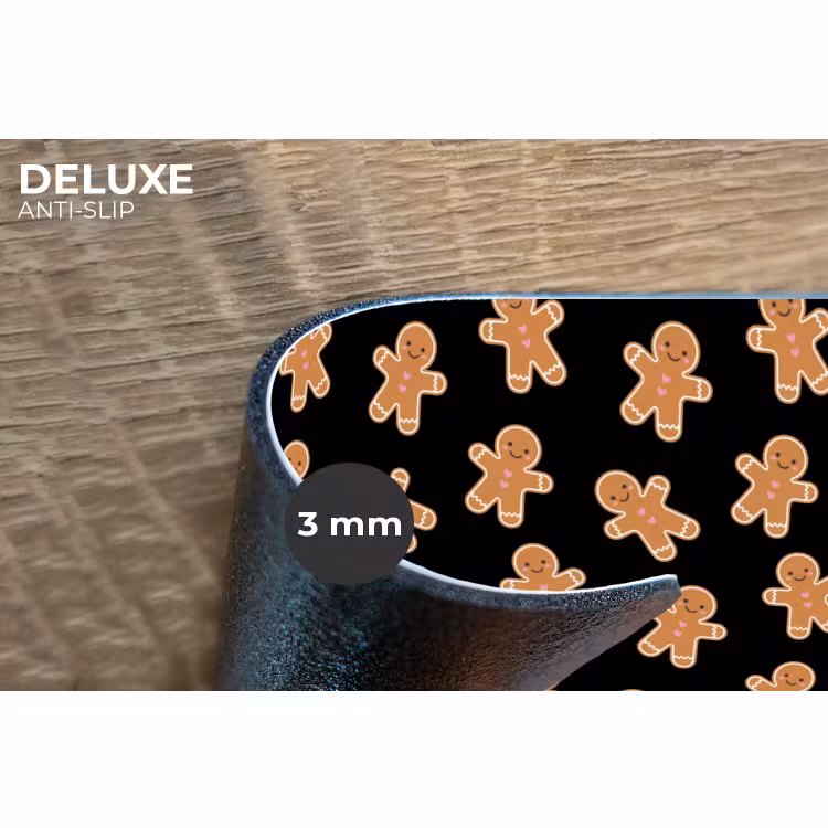 Placemat - 6 stuks - Peperkoek - Kerst - Zwart - Bruin — 4