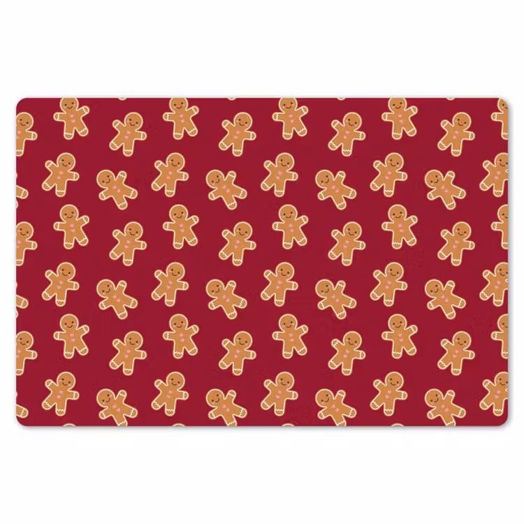Placemat - 6 stuks - Peperkoek - Rood - Bruin - Kerst — 7