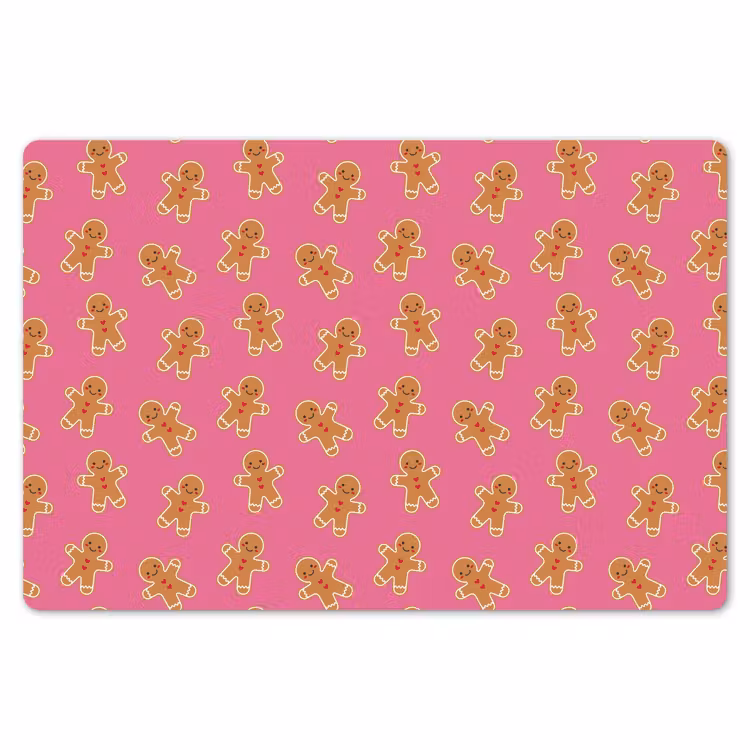 Placemat - 6 stuks - Peperkoek - Roze - Bruin - Kerst — 7