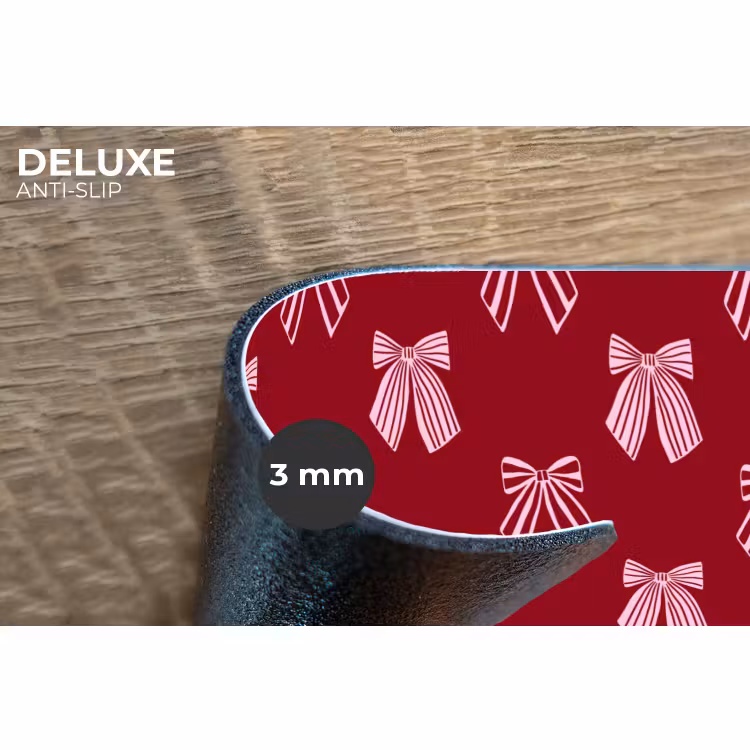 Placemat - 6 stuks - Strikken - Kerst - Burgundy - Roze — 4