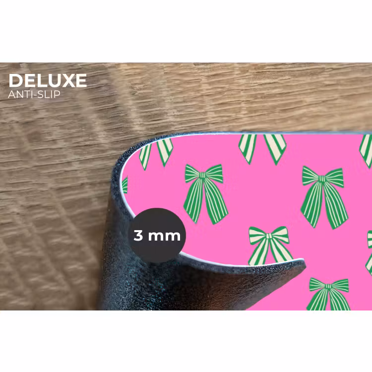 Placemat - 6 stuks - Strikken - Kerst - Neon - Roze - Groen — 4