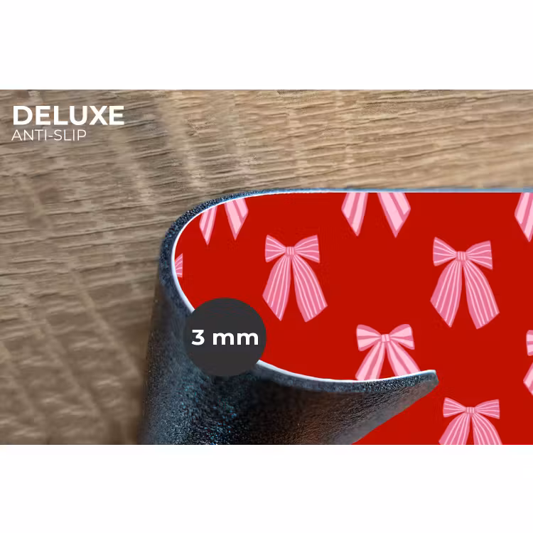 Placemat - 6 stuks - Strikken - Kerst - Rood - Roze — 4