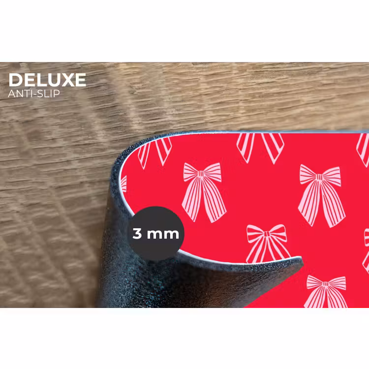 Placemat - 6 stuks - Strikken - Kerstmis - Rood - Roze — 4