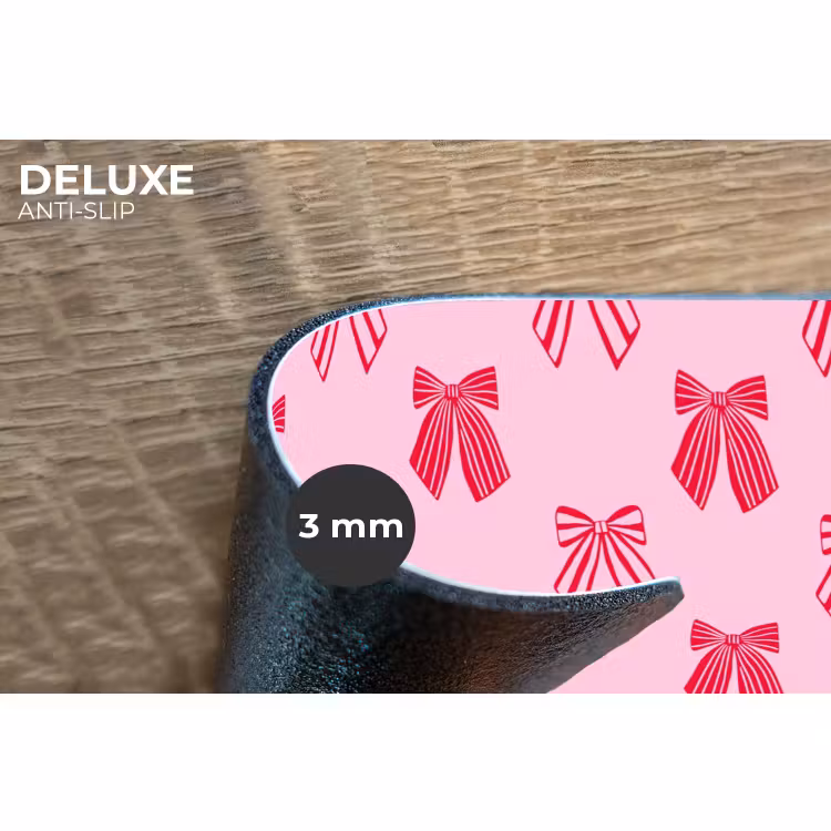 Placemat - 6 stuks - Strikken - Kerstmis - Roze - Rood — 4