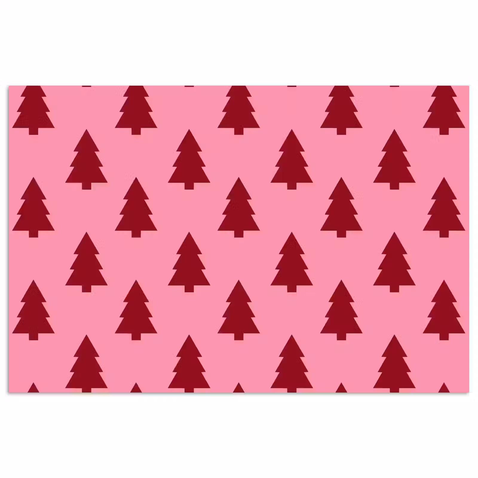 Poster - Kerstboom - Rood - Roze — 1