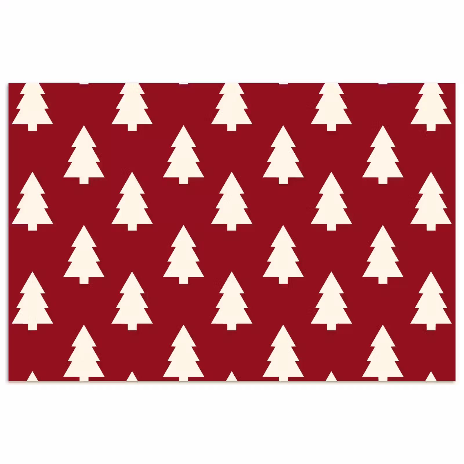 Poster - Kerstboom - Rood - Wit — 1