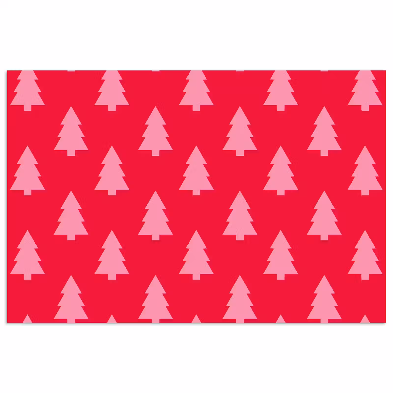 Poster - Kerstboom - Roze - Rood — 1