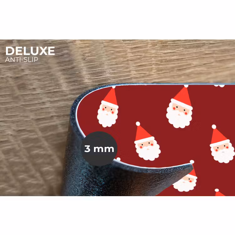 Placemat - 6 stuks - Kerst - Kerstman - Rood — 4