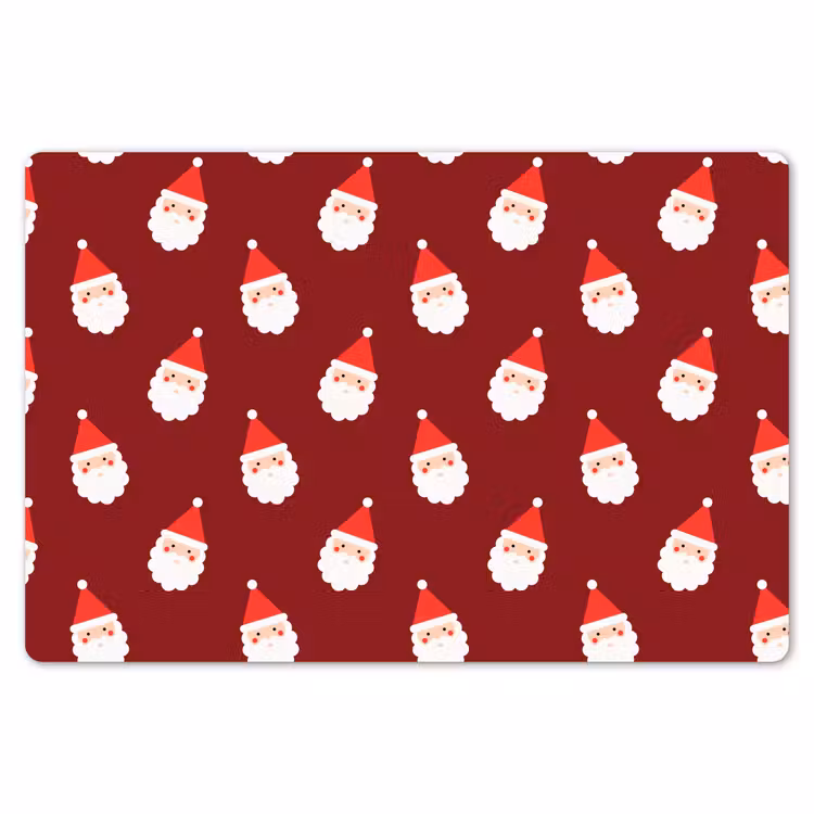 Placemat - 6 stuks - Kerst - Kerstman - Rood — 7
