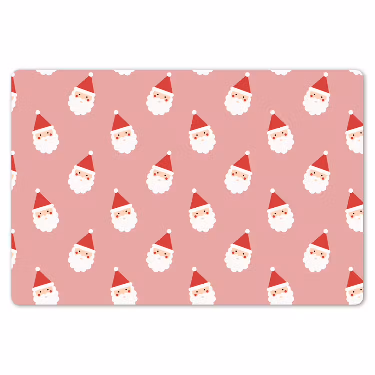 Placemat - 6 stuks - Kerst - Kerstman - Roze — 7