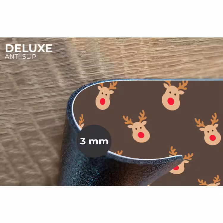 Placemat - 6 stuks - Kerst - Rendieren - Bruin — 4