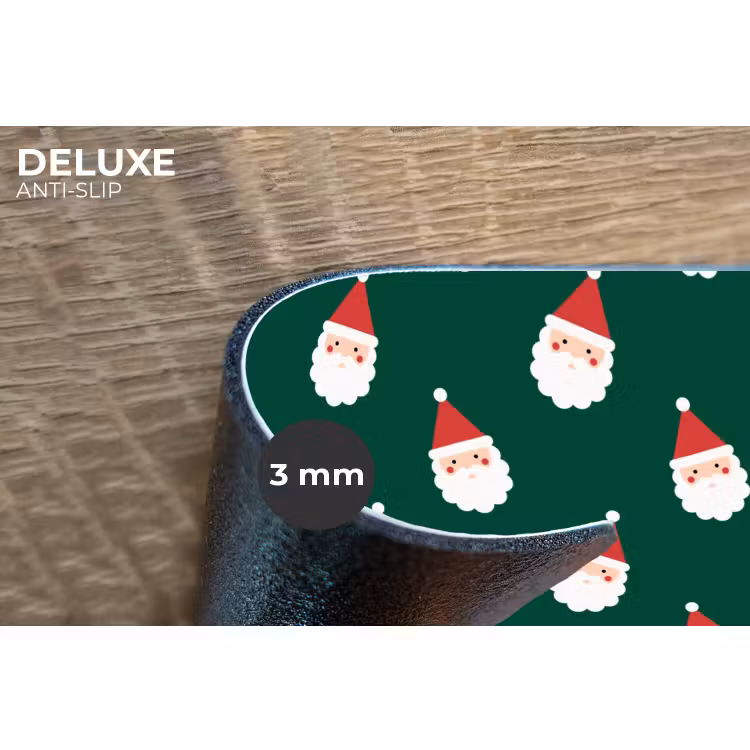Placemat - 6 stuks - Kerstman - Kerst - Groen — 4
