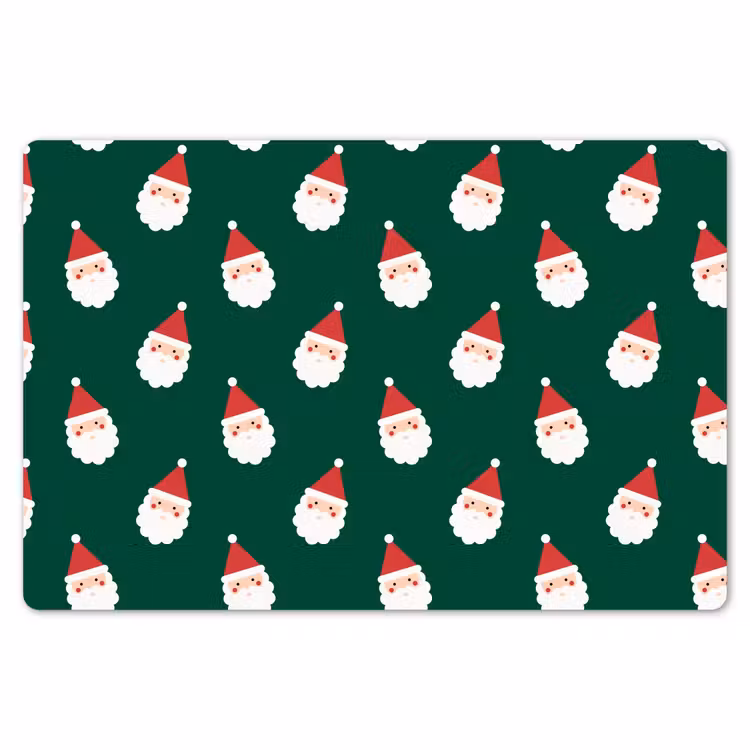 Placemat - 6 stuks - Kerstman - Kerst - Groen — 7