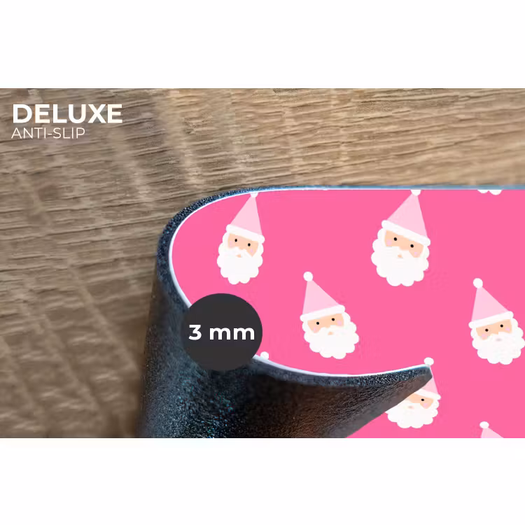Placemat - 6 stuks - Kerstman - Kerst - Neon - Roze — 4