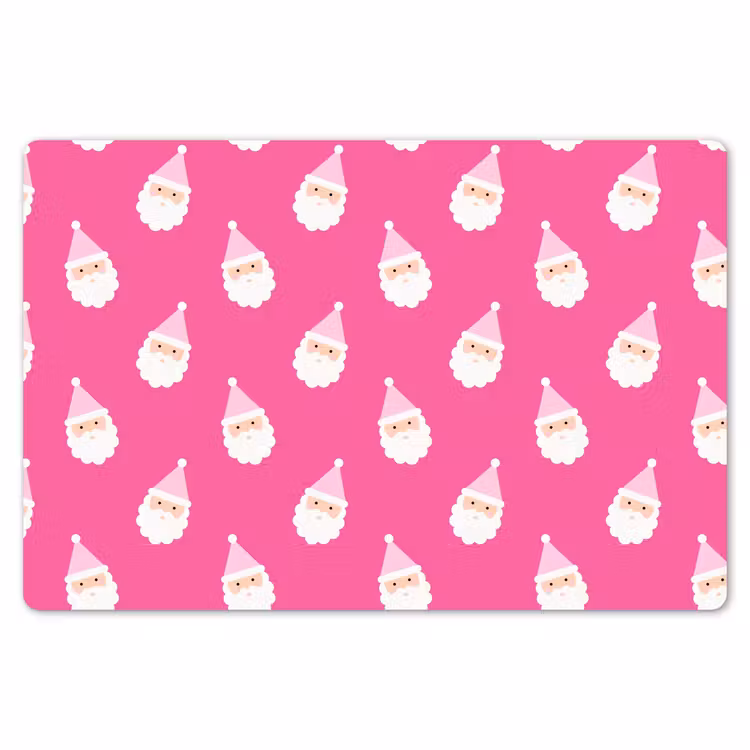 Placemat - 6 stuks - Kerstman - Kerst - Neon - Roze — 7