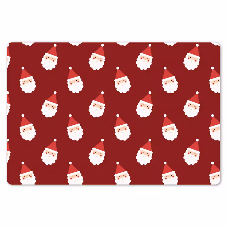 Placemat - 6 stuks - Kerstman - Kerst - Rood — 7