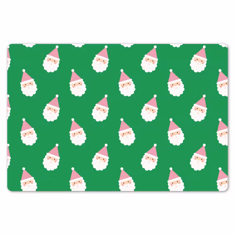 Placemat - 6 stuks - Kerstman - Kerst - Roze - Groen — 7