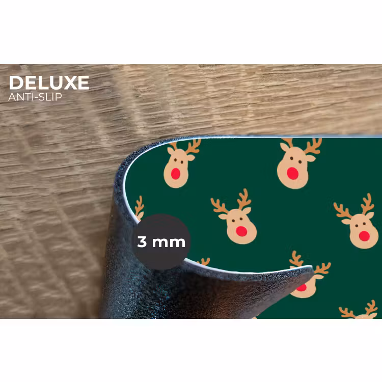 Placemat - 6 stuks - Rendieren - Kerst - Groen — 4
