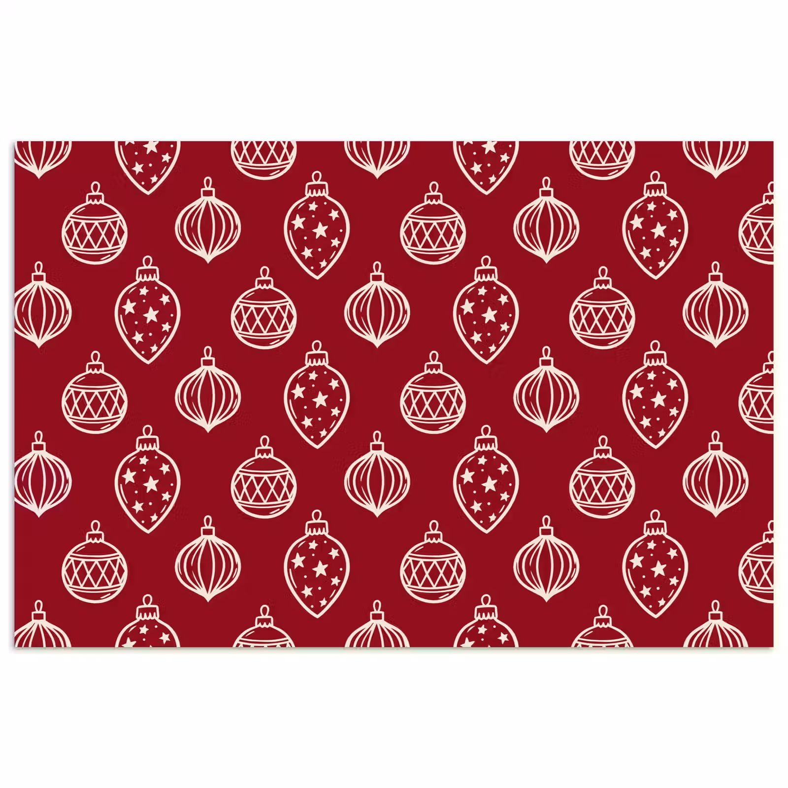 Poster - Kerstbal - Rood - Crème — 1