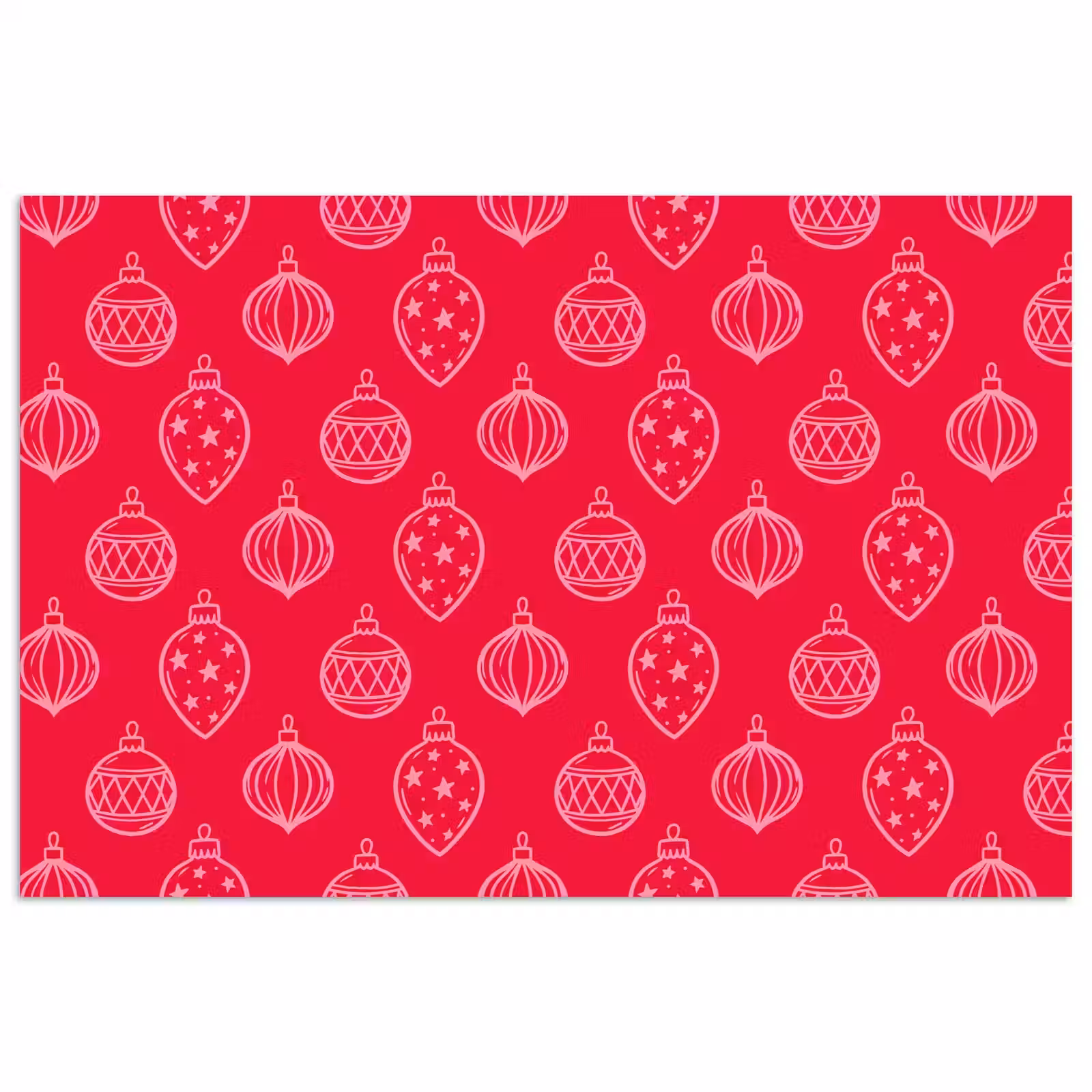 Poster - Kerstbal - Rood - Roze — 1