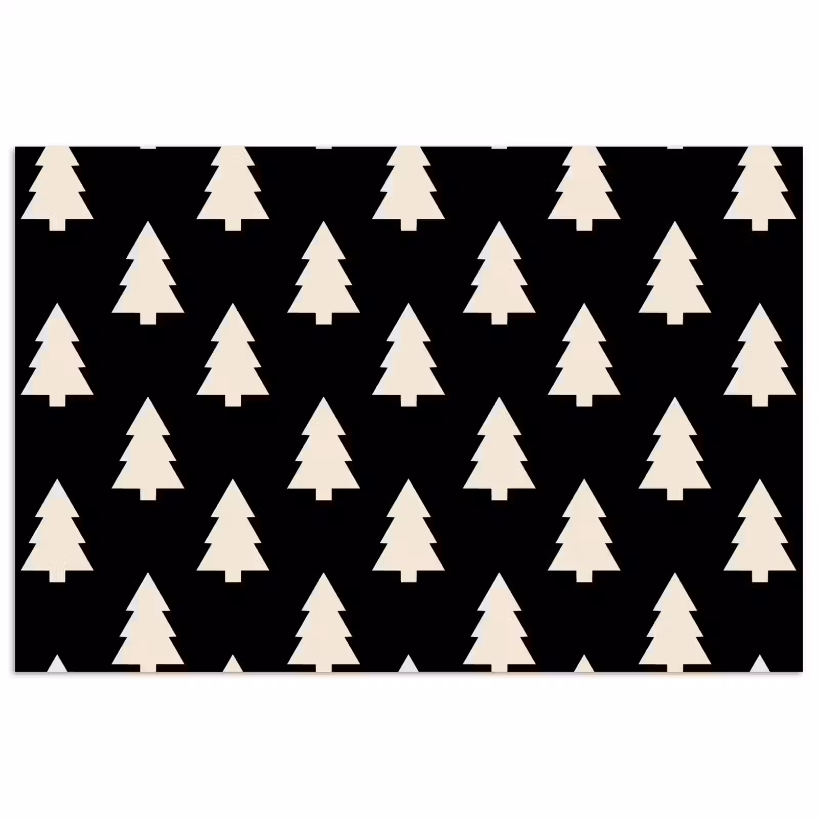 Poster - Kerstboom - Zwart - Wit — 1