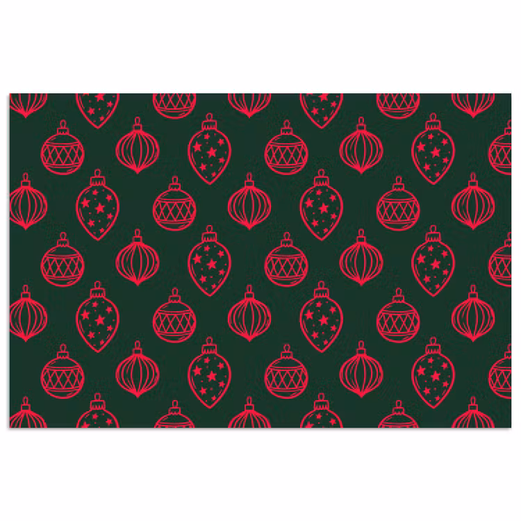 Poster - Kerstbal - Rood - Groen — 1