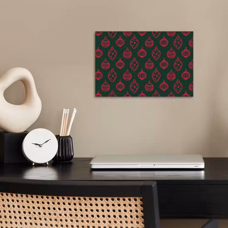 Poster - Kerstbal - Rood - Groen — 2