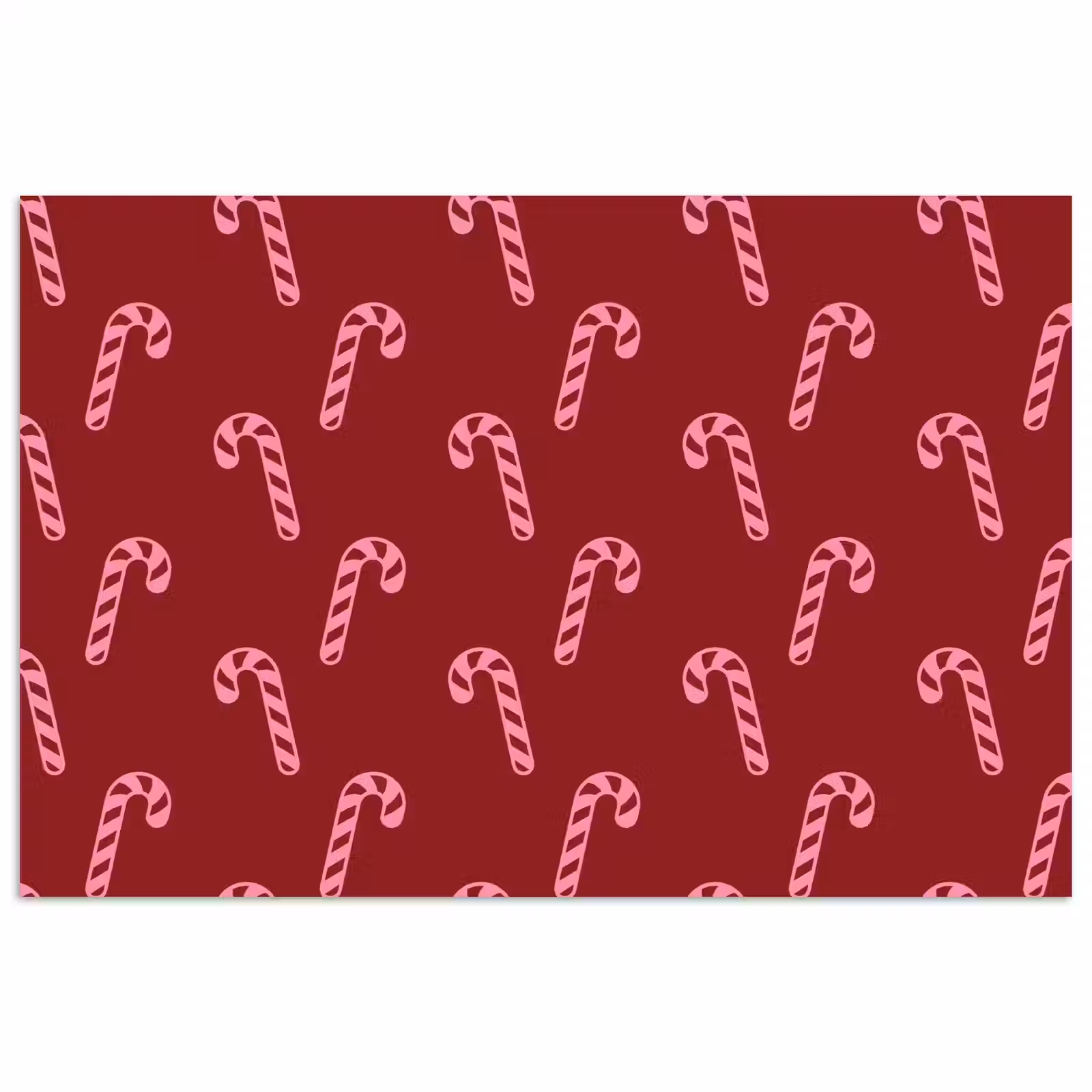 Poster - Kerst - Burgundy - Roze - Zuurstok — 1