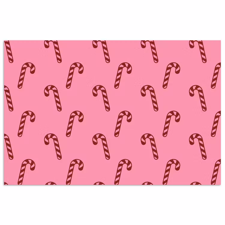 Poster - Kerst - Roze - Zuurstok - Rood — 1