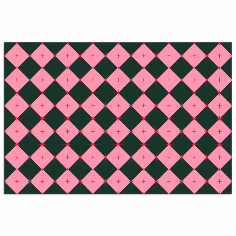 Poster - Ster - Roze - Groen - Kerst — 1