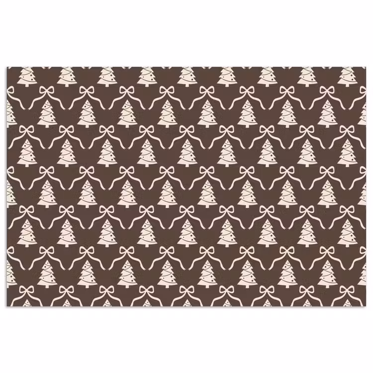 Poster - Strik - Taupe - Wit - Kerst — 1