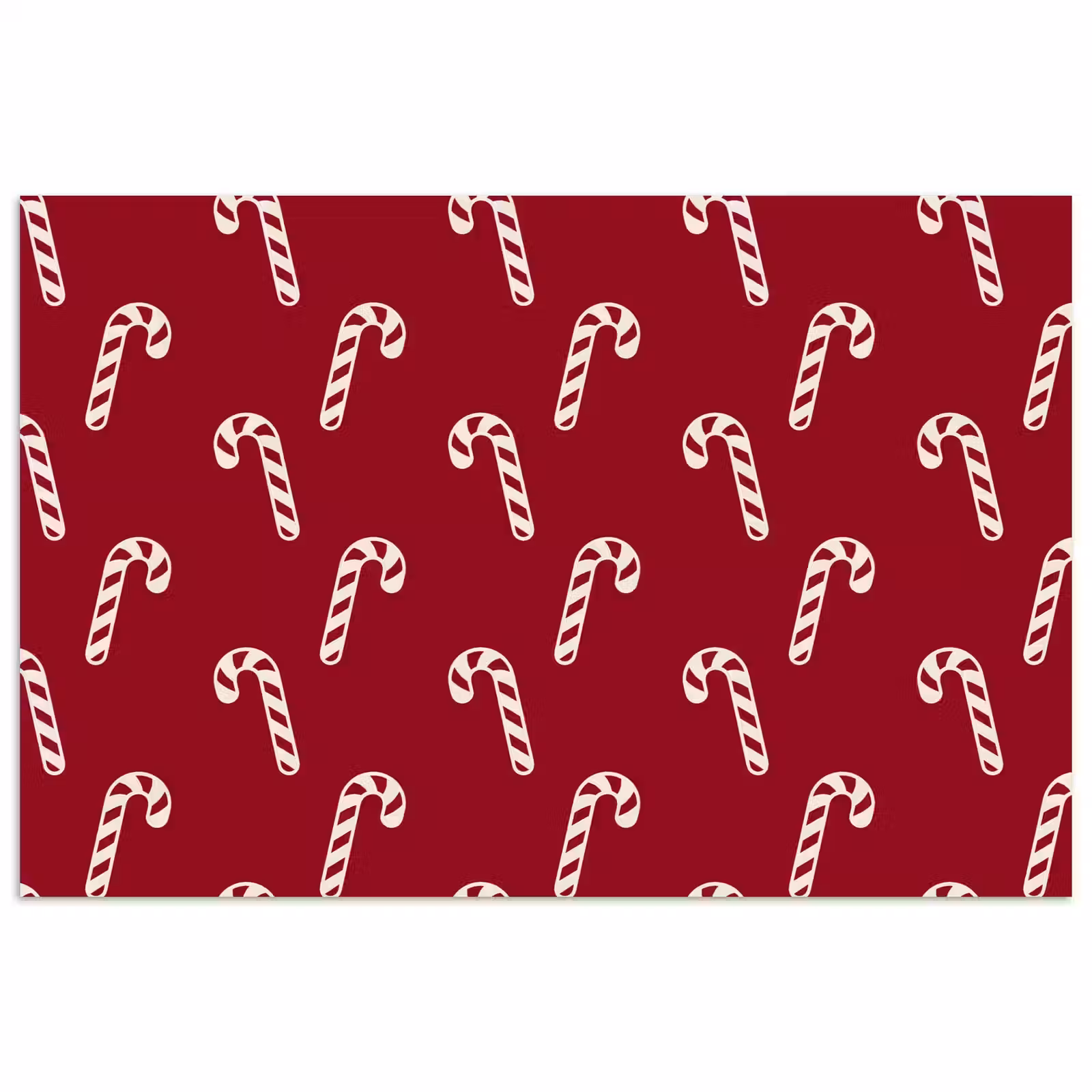 Poster - Kerst - Rood - Wit - Zuurstok — 1