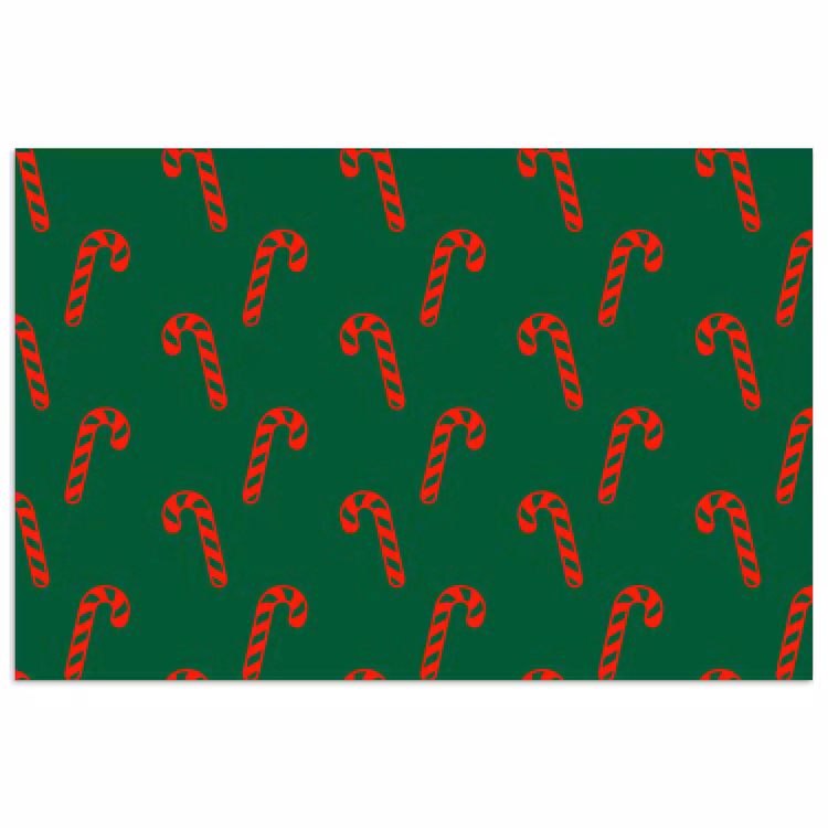 Poster - Kerst - Groen - Rood - Zuurstok — 1